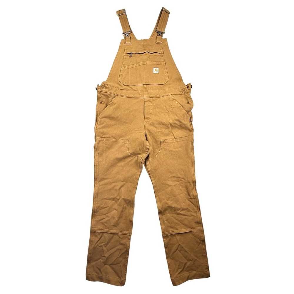 CARHARTT 104556 Double Knee Rugged Flex Carpenter Overalls Women M Short Utility